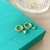 Brinco de argola click cravejada cristal pingente ponto de luz 4mm banhado a ouro 18k - comprar online