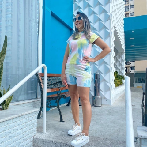 Conjunto Shorts Tie Dye