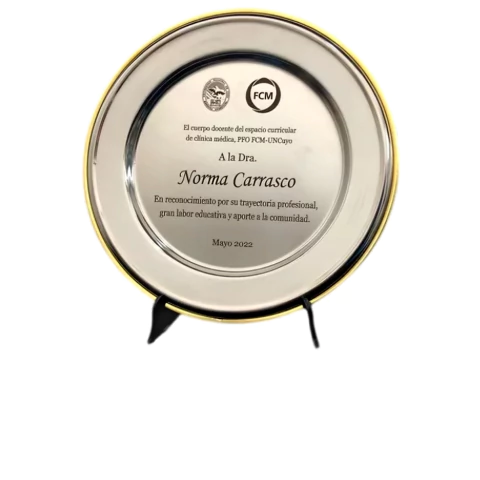 Plato Circular con ribete de bronce - comprar online