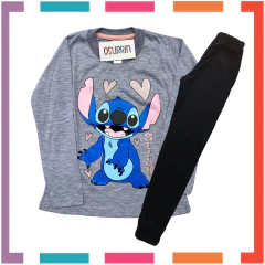 Pijama STITCH 100% algodón peinado premium. T4 al 14. en internet