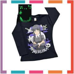 Remera ML GLOW que BRILLA en la oscuridad 100% algodón peinado premium MERLINA