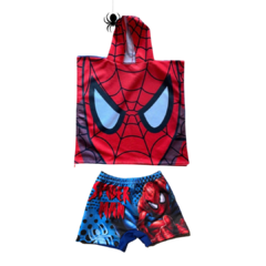 Combo Toalla Toallon + Short de baño. Zunga. Salida de Baño Spiderman Hombre Araña - comprar online