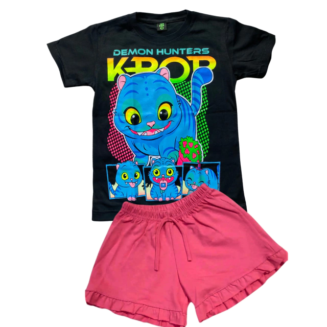 Pijama guerreras del kpop abrazo derpy estampa glow brilla en la oscuridad algodón OSURRIN — imagen 15