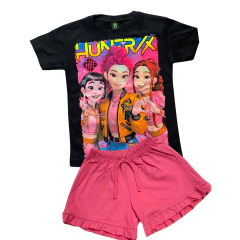 Pijama GUERRERAS DEL KPOP Abrazo - Derpy Estampa Glow Brilla en la oscuridad Algodón en internet