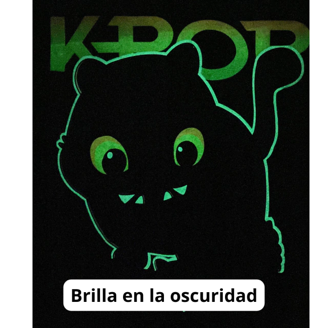 Pijama guerreras del kpop abrazo derpy estampa glow brilla en la oscuridad algodón OSURRIN — imagen 7