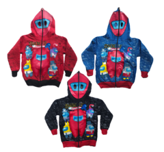 Imagen de CAMPERA DOBLE FRISA CAPUCHA CON MÁSCARA Y BOLSILLOS. AMONG US T4 AL 12.