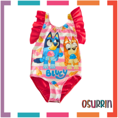 Malla BLUEY BINGO Lycra Premium Full Print con Volados - comprar online