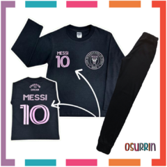 Pijama Messi Inter 100% algodón peinado premium y doble estampa T4 al 14. - tienda online