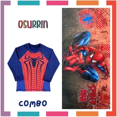 Combo Toalla Toallon + Remera de Agua Hombre Araña - comprar online