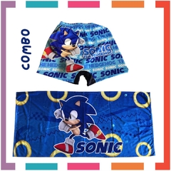 Combo Toalla Toallon + Short de baño. Zunga. Salida de Baño Sonic - comprar online