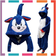 Enterito Kigurumi Peluche tipo Disfraz SONIC