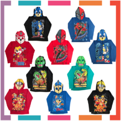 Remera de algodón con máscara y estampa de BATMAN. T4 al 14. - OSURRIN