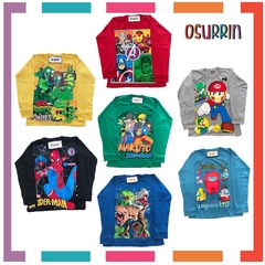 Remera algodón manga larga estampa clásica de personajes: Naruto - comprar online