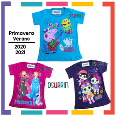 Imagen de Remera m/c algodón estampa clásica de PERSONAJES. T4 al 14.