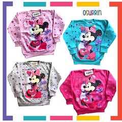 ¡Promo! BUZO DOBLE FRISA ESTAMPA PERSONAJES CUELLO REDONDO. T4 AL 14