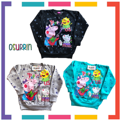 ¡Promo! BUZO DOBLE FRISA ESTAMPA PERSONAJES CUELLO REDONDO. T4 AL 14 - comprar online