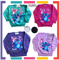 ¡Promo! BUZO DOBLE FRISA ESTAMPA PERSONAJES CUELLO REDONDO. T4 AL 14 - tienda online