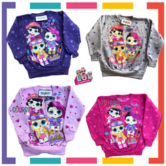 Imagen de ¡Promo! BUZO DOBLE FRISA ESTAMPA PERSONAJES CUELLO REDONDO. T4 AL 14