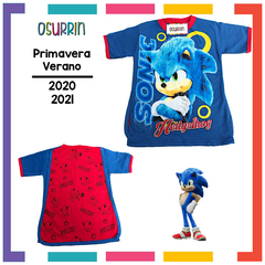 Remeras de algodón con CAPA estampa SUPER HEROES. T4 al 12 - comprar online