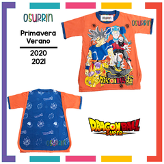 Remeras de algodón DRAGON BALL con CAPA estampa SUPER HEROES. T4 al 12 en internet