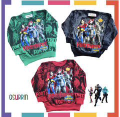¡Promo! Buzo Doble Frisa Estampa FORTNITE cuello redondo. ¡Ultimos en T4 y 6!