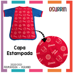 Remeras de algodón CAPITAN AMERICA con CAPA estampa SUPER HEROES. T4 al 12 en internet
