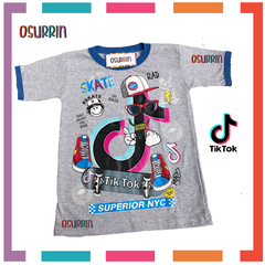 Remera Edición Especial TIK TOK algodón. T4 al 14. Avengers / Skate - OSURRIN