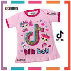 Remera Edición Especial TIK TOK algodón. T4 al 14. Unicornio / LOL / Emojo