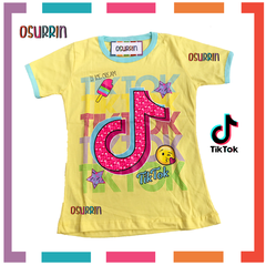 Remera Edición Especial TIK TOK algodón. T4 al 14. Unicornio / LOL / Emojo en internet