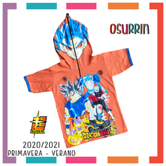 Remera de algodón con máscara DRAGON BALL y estampa de Personajes. T4 al 14.