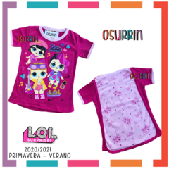 Remera con capa FROZEN Ana, Elsa y Olaf - OSURRIN