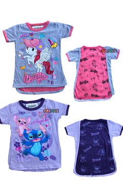 Imagen de Remera con capa Unicornio LOL LadyBug Frozen Stitch
