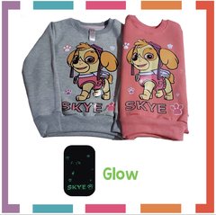 Buzo PAW PATROL / PATRULLA CANINA Frisa GLOW cuello redondo con estampa que BRILLA EN LA OSCURIDAD. - comprar online