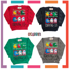 Buzo Frisa Estampa AMONG US cuello redondo. T4 al 14. - comprar online