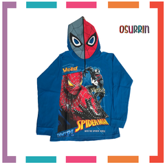 Remera de algodón con máscara y estampa de HOMBRE ARAÑA - SPIDERMAN. T4 al 14. en internet