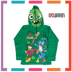 Remera de algodón con máscara y estampa de PLANTAS VS ZOMBIES. T4 al 14. en internet