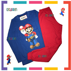 Pijama MARIO BROSS 100% algodón peinado premium. T4 al 14. - comprar online