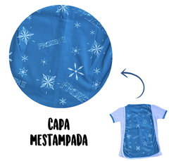 Remera con capa FROZEN Ana, Elsa y Olaf - OSURRIN