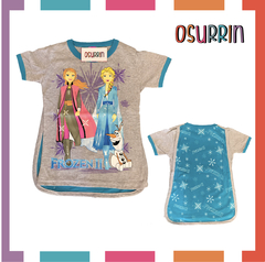 Remera con capa FROZEN Ana, Elsa y Olaf - comprar online