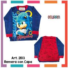 Remeras de algodón con CAPA estampa PERSONAJES. T4 al 12. - comprar online