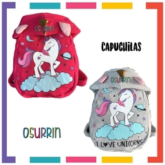 CAPUCHILAS - Mochilas tipo chaleco con capucha estampa personajes. - tienda online
