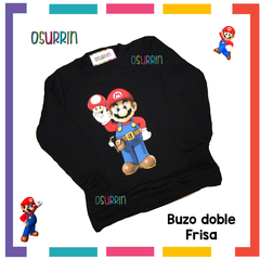 Buzo Frisa Mario Bros Cuello redondo. T4 al 14. - comprar online