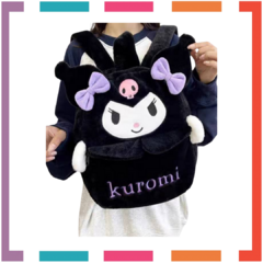 Imagen de Mochila Importada Sanrio Soft Kuromi - Kitty - My Melody. Modelo grande