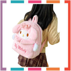 Mochila Importada Sanrio Soft Kuromi - Kitty - My Melody. Modelo grande en internet