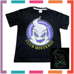 Remera CLUB MISTERIO con ESTAMPA GLOW Brilla en la oscuridad 100% algodón peinado premium - comprar online