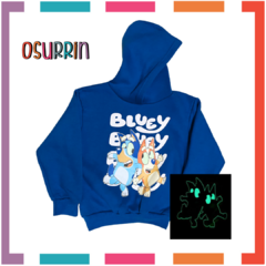 Buzo con Capucha BLUEY con estampa GLOW Brilla en la oscuridad