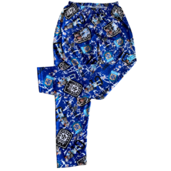 Pijama AFA Argentina estampa GLOW que BRILLA en la oscuridad 100% algodón peinado premium - OSURRIN