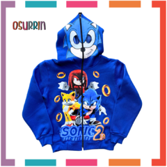 Campera Doble Frisa Capucha con Mascara y Boslillos SONIC - comprar online