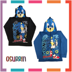 Imagen de Remera de algodón con máscara y estampa de SONIC. T4 al 14.