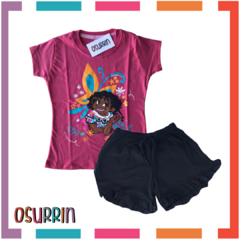 Pijama Verano Merlina Remera + Short ALGODÓN PEINADO PREMIUM